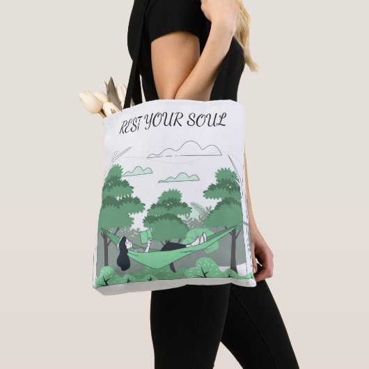 Tote Bag Sérénité dans les pages (De près)