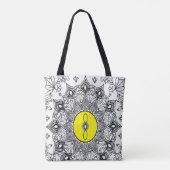 Tote Bag Sérénité en fleur - Page de coloration réfléchie (Dos)