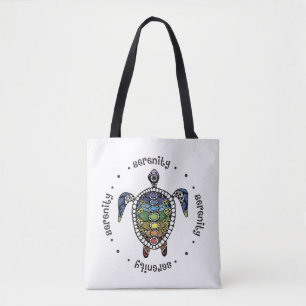 Tote Bag Serenity Tortue Chakras
