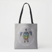 Tote Bag Serenity Turtle Chakras (Devant)