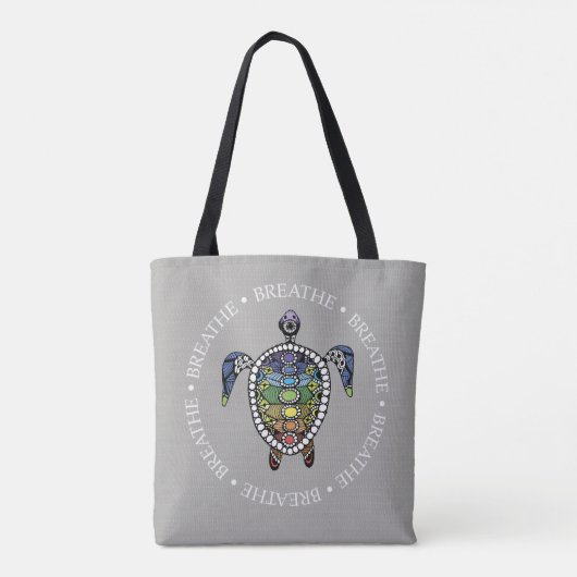 Tote Bag Serenity Turtle Chakras (Dos)