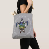 Tote Bag Serenity Turtle Chakras (De près)