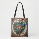 Tote Bag Série Coeur en verre doré Steampunk Steampunk (Devant)