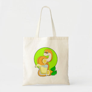 Tote Bag Serpent avec verre de jus de citron