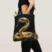 Tote Bag Serpent doré (De près)