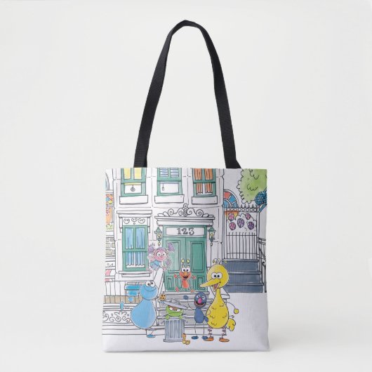 Tote Bag Sesame Pals Doodley Graphisme (Devant)