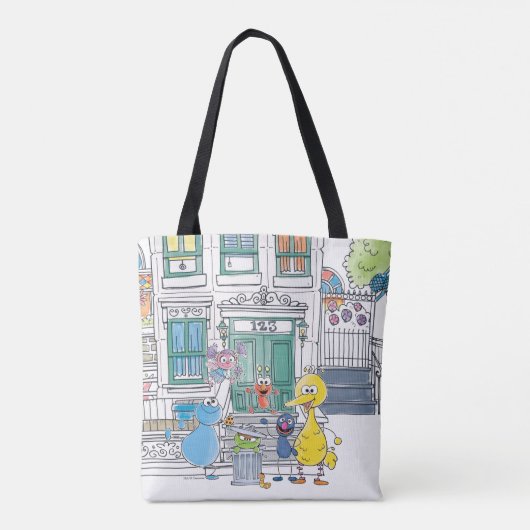 Tote Bag Sesame Pals Doodley Graphisme (Dos)