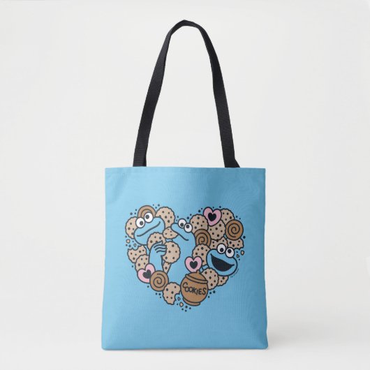 Tote Bag Sésame Sésame | Coeur de gribouillis de caniche Mo (Devant)