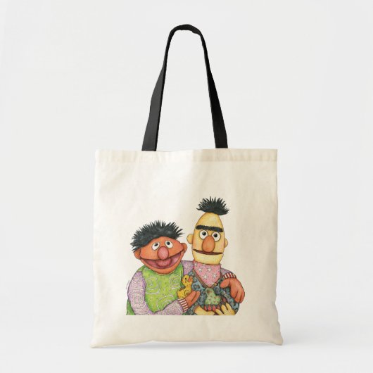 Tote Bag Sesame Street Bert et Ernie Watercolor (Devant)