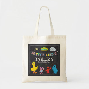 Tote Bag Sesame Street Pals Chalkboard Arc-en-ciel Annivers