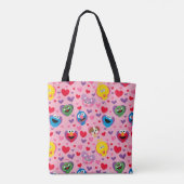 Tote Bag Sesame Street Valentine Hearts Motif (Dos)