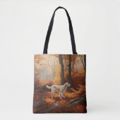 Tote Bag Setter anglais en automne Leaves Fall Inspire (Devant)