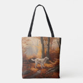 Tote Bag Setter anglais en automne Leaves Fall Inspire (Dos)