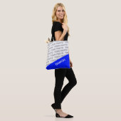 Tote Bag SEULS RECTANGLES DE COULEUR - bleu royal + vos idé (Sur le modèle)