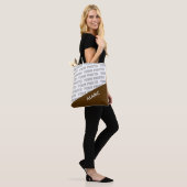 Tote Bag SEULS RECTANGLES DE COULEUR - brun foncé + vos idé (Sur le modèle)