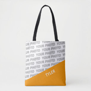 Tote Bag SEULS RECTANGLES DE COULEUR - orange + vos idées