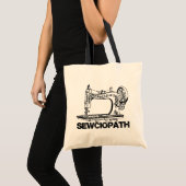 Tote Bag Sewciopath Sewing Keeps Me Mended Fun (Devant (produit))