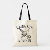 Tote Bag Sewciopath Sewing Keeps Me Mended Fun (Dos)