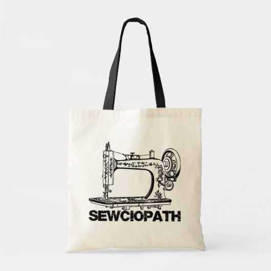 Tote Bag Sewciopath Sewing Keeps Me Mended Fun (Devant)