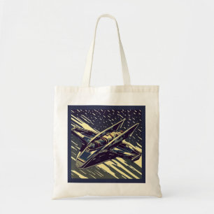 Tote Bag SF - Anime Starfighter Woodcut 4