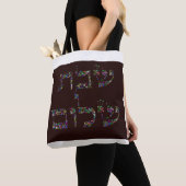 Tote Bag Shabbat Shalom Gemstone Art - Bénédiction pacifiqu (De près)