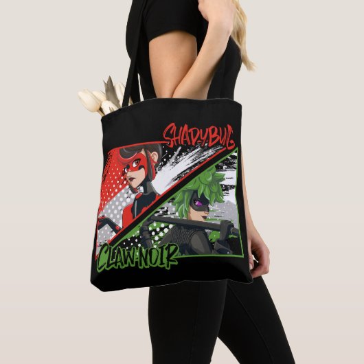 Tote Bag Shadybug et Noir glacé (De près)