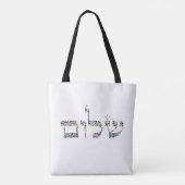 Tote Bag Shalom made with Gemstones in All Colors (Dos)