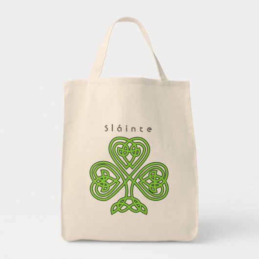Tote Bag Shamrock de design celtique Saint Patrick's Day Sa (Devant)