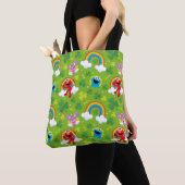 Tote Bag Shamrock de rue Sesame et Motif arc-en-ciel (De près)