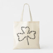 Tote Bag Shamrock de texte de cello (Dos)