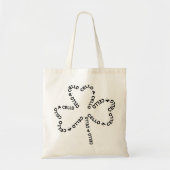 Tote Bag Shamrock de texte de cello (Devant)