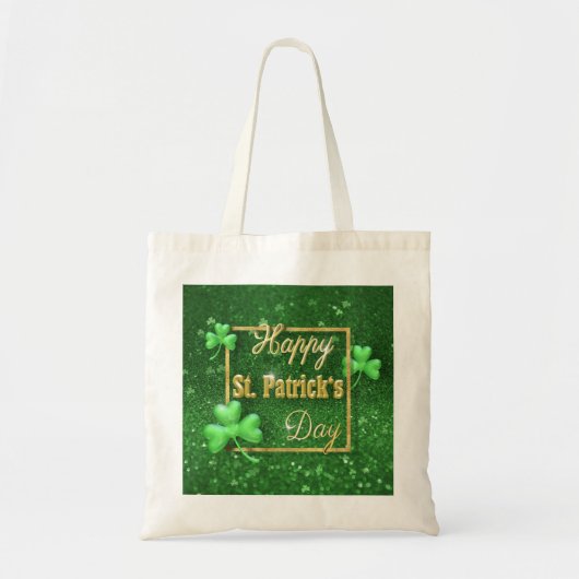 Tote Bag Shamrock d'or de la Saint-Patrick (Devant)