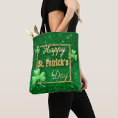 Tote Bag Shamrock d'or de la Saint-Patrick (De près)