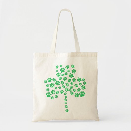 Tote Bag Shamrock Empreinte de patte de chien (Devant)