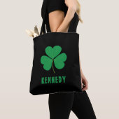 Tote Bag Shamrock Green Clover Irlande Celtic Irish Nom (De près)