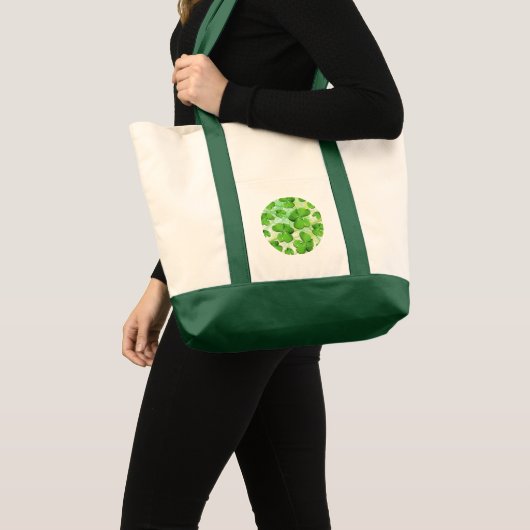 Tote Bag Shamrock vert St Patrick's (Devant (produit))