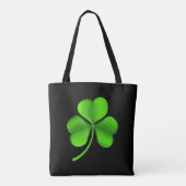 Tote Bag Shamrock vert sur stt noir (Dos)