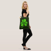 Tote Bag Shamrock vert sur stt vert foncé (Sur le modèle)