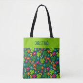 Tote Bag Shamrocks, fleurs et arcs-en-ciel Saint Patrick's  (Devant)