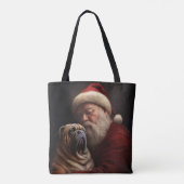 Tote Bag Shar Pei avec Noël Festif du Père Noël (Dos)