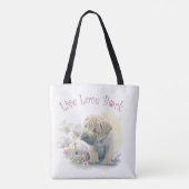 Tote Bag Shar pei Chien Maman Floral (Dos)