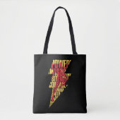 Tote Bag SHAZAM ! | Shazam Capacités Éclair Graphique (Devant)