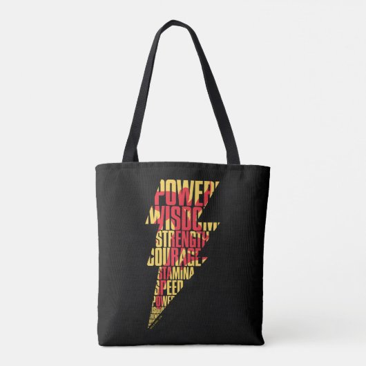 Tote Bag SHAZAM ! | Shazam Capacités Éclair Graphique (Dos)
