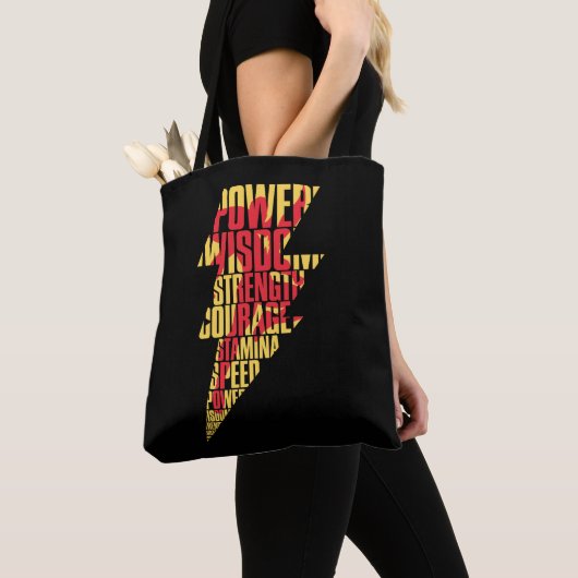 Tote Bag SHAZAM ! | Shazam Capacités Éclair Graphique (De près)