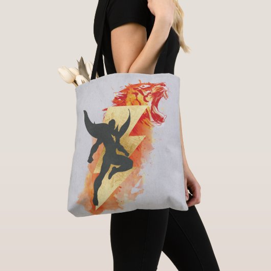 Tote Bag SHAZAM ! | Shazam Tiger & Lightning Graphic (De près)