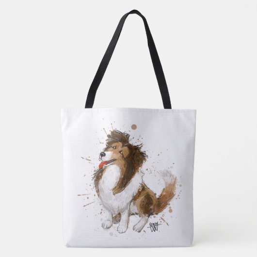 Tote Bag Sheldon le Sheltie (Devant)