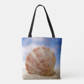 Tote Bag Shell étayé dans le sable (Dos)