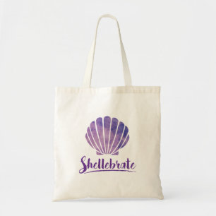 Tote Bag Shellebrate Seashell Pun Beach Party
