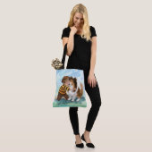 Tote Bag Sheltie et garçon câlinent (Sur le modèle)