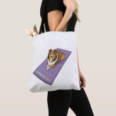 Tote Bag Sheltie faisant du yoga (De près)
